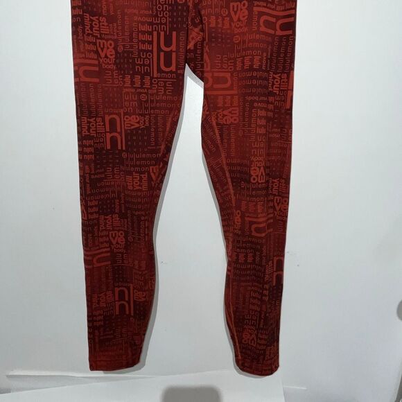 Lululemon Wunder Train Contour Fit HR Tight Ombre Red Multi Size : 8 - Picture 3 of 10